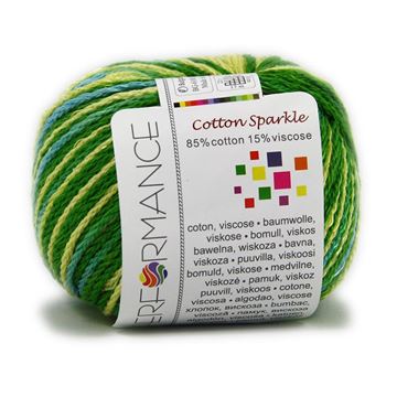 Cotton Sparkle - 8104 - Grøn/gul Mix - 1 stk 